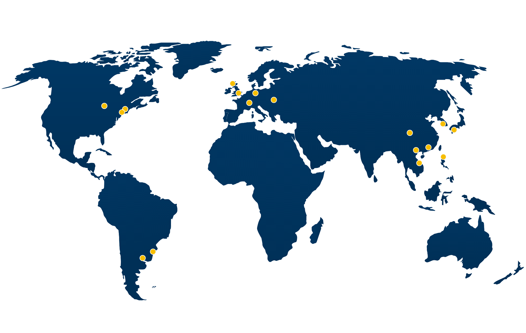 Map of Allegro global office locations