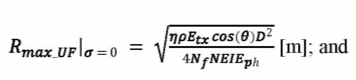 Equation 18 for Lidar Effective Range Article