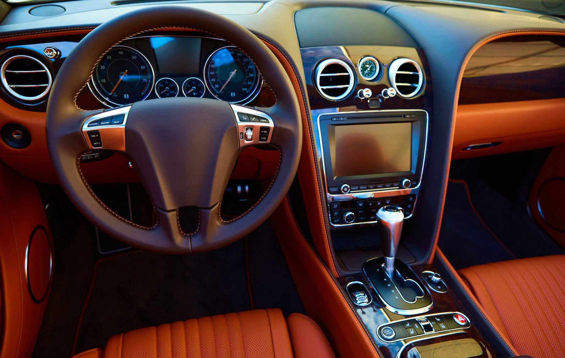 interior of luxury vehicle