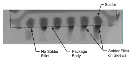 图 10：X 光检查侧壁端子焊接填锡