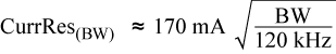Current resolution equation