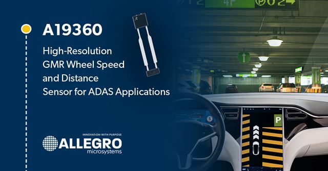 A19360 GMR Wheel Speed Sensor and Car dashboard with ADAS