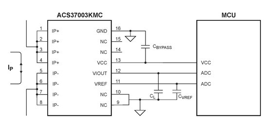 ACS37003 Typical Application