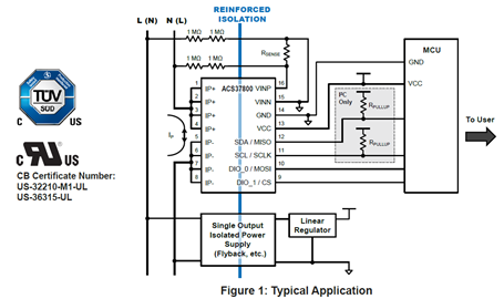ACS37800 Typical Application